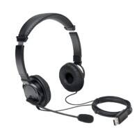Kensington Bedrade koptelefoon K97601WW met hoofdband 1,8 m USB-A Kabel Ruisonderdrukking Met microfoon Zwart