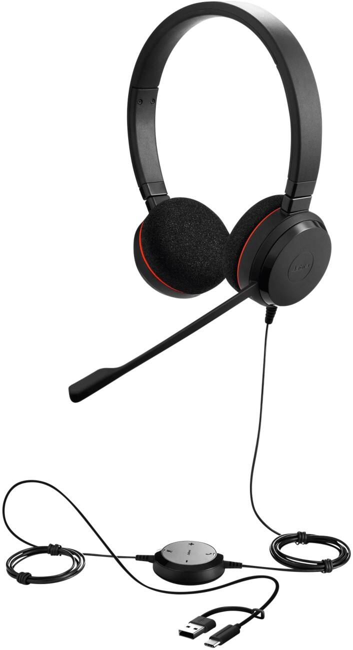 Micro casque Jabra Evolve 20 Avec fil Sur tête USB Stéréo Noir