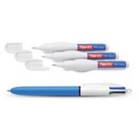 Tipp-Ex Shake 'n Squeeze Correctiepen Wit 8 ml 3 stuks + BIC 4-kleurenbalpen