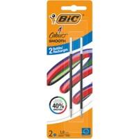 Recharge pour stylo-bille BIC 4 couleurs 0,32 mm Moyen Bleu 2 unités