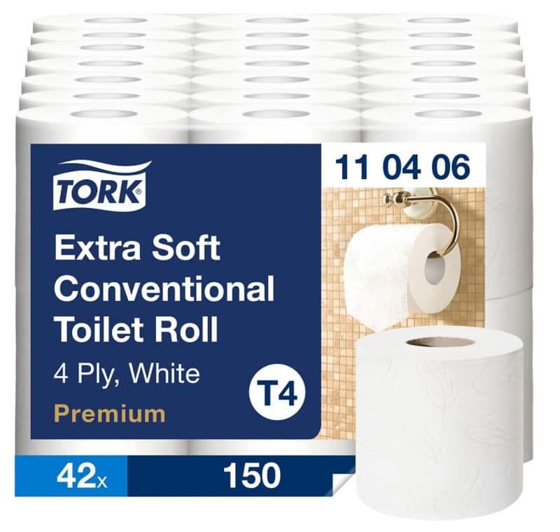 Papier toilette Tork Premium T4 4 épaisseurs 110406 42 Rouleaux de 150 Feuilles