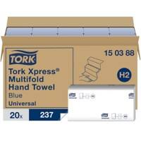 Essuie-mains Tork Xpress Universal  H2 Bleu 2 épaisseurs 150388 20 Unités de 237 Feuilles