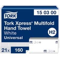 Tork Xpress Multifold Universal Handdoek Wit 2-laags 150300 21 Stuks à 160 Vellen