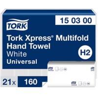 Tork Xpress Multifold Universal Handdoek H2 Wit 2-laags 150300 21 Stuks à 160 Vellen