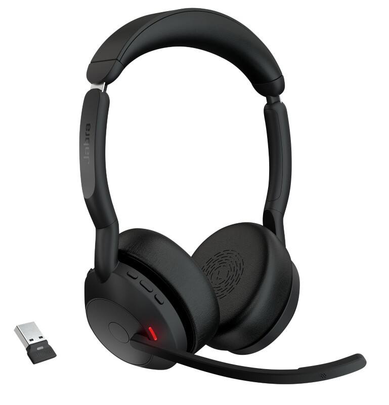 Jabra Evolve2 55 UC Bedraad / Draadloos Headset Over het hoofd Bluetooth Met Bluetooth Met microfoon Stereo Zwart