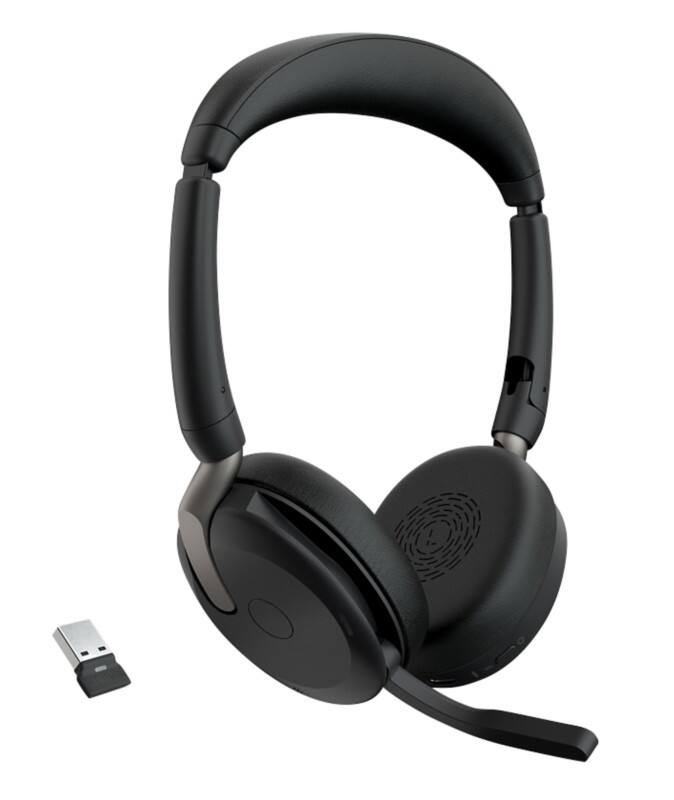 Jabra Evolve2 65 Flex UC Bedraad / Draadloos Headset Over het hoofd Bluetooth Met Bluetooth Met microfoon Stereo Zwart