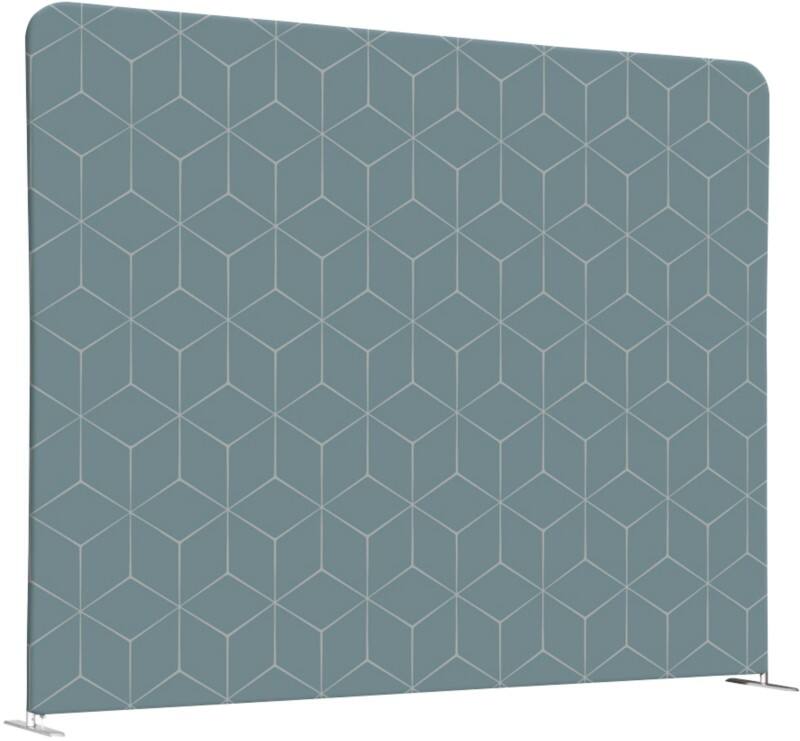 SHOWDOWN EU Scheidingswand Aluminium Grijs 1,500 x 1,500 x 450 mm