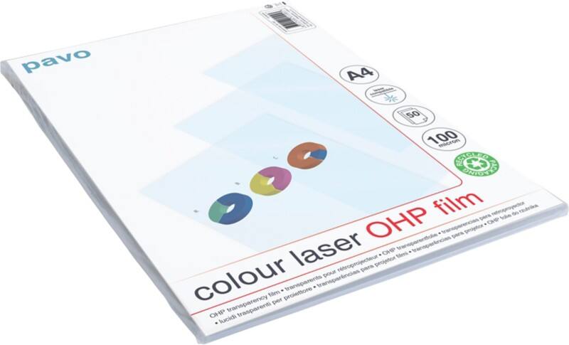 Pavo Colour Laser Folie A4 Transparant 21 cm x 29,7 cm Pak van 50