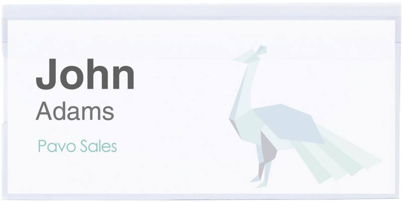 Badge nominatif Pavo Avec épingle 40 x 75 mm 100 unités