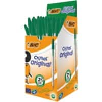 BIC Cristal® Balpen Groen Met dop 50 Stuks