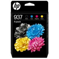 HP 937 Origineel Inktcartridge 6C400NE Cyaan, geel, magenta, zwart Multipak 4 Stuks