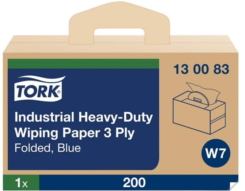 Tork Heavy Duty  Poetspapier W7 Blauw 3-laags 0,404 m 130083 200 Vellen