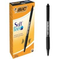 Stylo-bille BIC SoftFeel Noir Rétractable 12 Unités