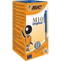 Stylo-bille BIC M10 Original Bleu Pointe Moyenne 0.4 mm 50 Unités