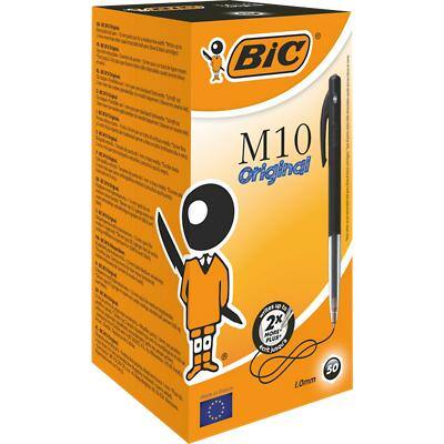 BIC M10 Original balpen zwart Medium 0,5 mm 50 stuks