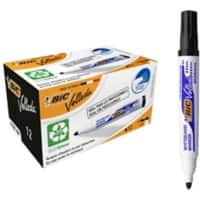 Marqueur pour tableaux blancs BIC Velleda 1701 Large Pointe Ronde 1,4 mm Noir 12 Unités