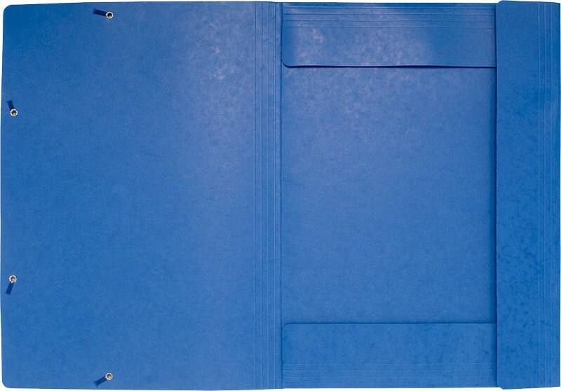 Exacompta 3-flap map met elastiek 59507E A3 Blauw Glanskarton 32 x 0,5 x 44 cm 5 Stuks