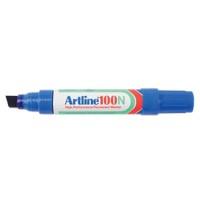 Artline 100N Permanent marker Extra breed Beitelpunt 7,5-12 mm Blauw Navulbaar Waterproof 12 Stuks