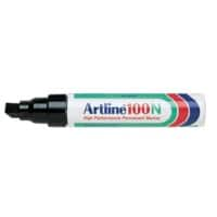 Marqueur Artline 100N Extra large Pointe biseautée 7,5 - 12,0 mm Noir Rechargeable Résistant à l'eau 12 Unités de cm