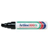 Artline 100N Permanent marker Extra breed Beitelpunt 7,5-12 mm Zwart Navulbaar Waterproof 12 Stuks à  cm