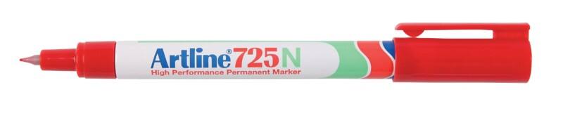 Marqueur Artline 725N Extra fin Ogive - 0,4 mm Rouge Rechargeable Résistant à l'eau 12 Unités