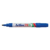 Marqueur Artline 70N Pointe moyenne, ogive 1,5 mm Bleu Rechargeable Résistant à l'eau 12 Unités