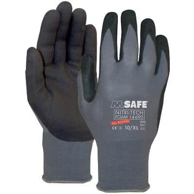 Gants M-Safe Microfoam Nitrile Taille XL Noir, gris 1 Paires de 2 Gants