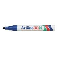 Marqueur Artline 90N Moyenne Pointe biseautée 2,5 - 5,00 mm Bleu Rechargeable Résistant à l'eau 12 Unités