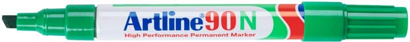 Artline 90N Permanentmarker Medium Beitelpunt 2 - 5 mm Groen Navulbaar Waterbestendig 12 Stuks