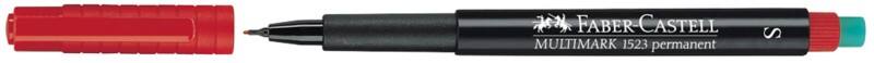 Faber-Castell Multimark 1523 Overheadmarker Extra Fijn Ronde punt Viltstift 0,4 mm Rood