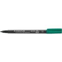 Marqueur permanent STAEDTLER Lumocolor Universal M Pointe moyenne, ogive 1 mm Vert Rechargeable 10 Unités