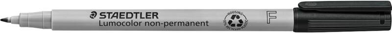 STAEDTLER Lumocolor 316 Overheadmarker 97% gerecycleerd Fijn Ronde punt 0,6 mm Zwart Navulbaar 10 Stuks