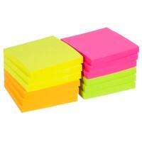 Notes adhésives Viking Assortiment fluo 76 x 76 mm 12 Blocs de 100 Feuilles