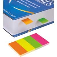 Office Depot Index Rechthoekig 2 x 10,6 x 5 cm Kleurenassortiment Neon  4 Stuks à 50 Strips
