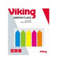 Viking Pijlen Index Kleurenassortiment Blanco Niet geperforeerd Speciaal 1,2 x 10,5 x 4,5 cm 70 g/m² 5 Stuks à 25 Strips