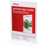 Porte-visuel Viking T-Sign A4 21,1 (l) x 9,3 (p) x 29,7 (h) cm Transparent