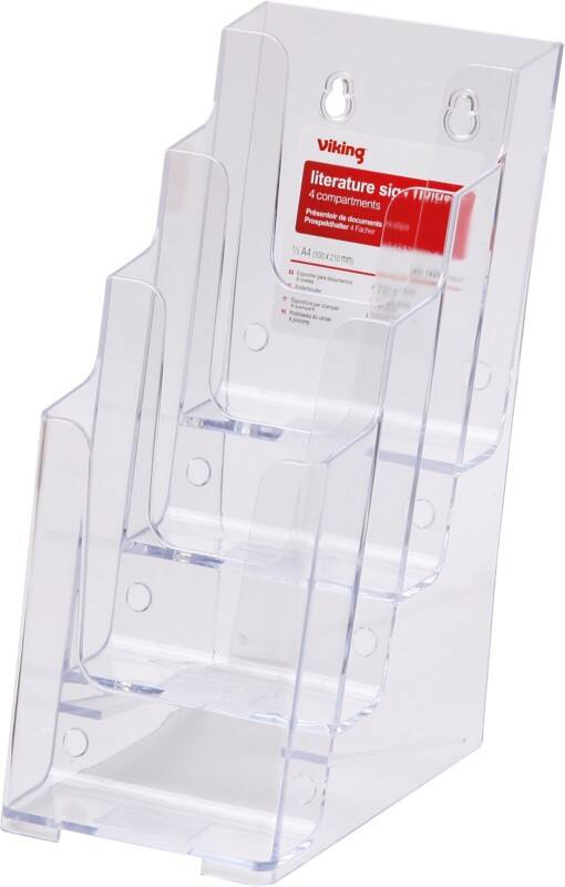 Présentoir Viking DL 10,8 (L) x 25,4 (P) x 25,4 (H) cm Transparent
