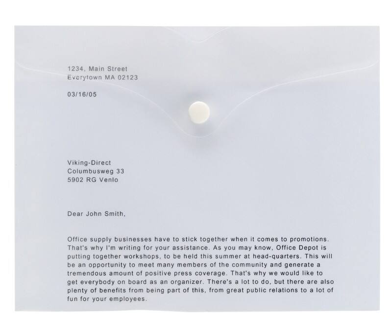 Viking Documentmap A5 Drukknop PP (Polypropeen) Liggend 18 (B) x 22 (H) cm Transparant 5 Stuks