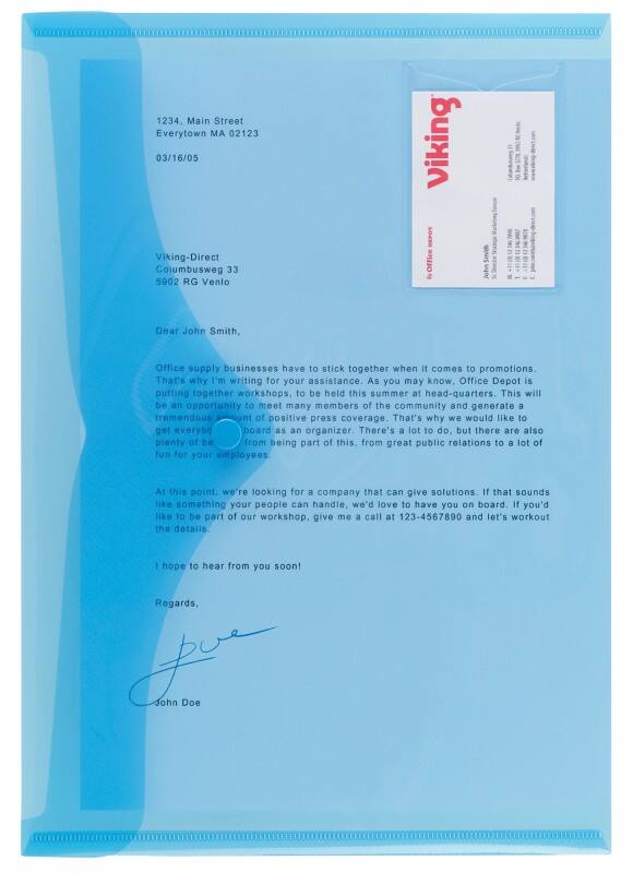 Viking Documentmap A4 Drukknop PP (Polypropeen) Staand en Liggend 23,5 (B) x 33,5 (H) cm Blauw 5 Stuks