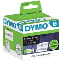 Dymo LW S0722430 / 99014 Authentiek Verzend-/Naambadge etiketten Zelfklevend Wit 54 x 101 mm