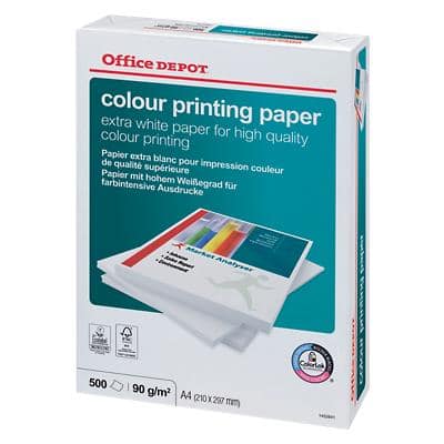 Office Depot Colour printing A4 Kopieerpapier 90 g/m² Mat Wit 500 Vellen
