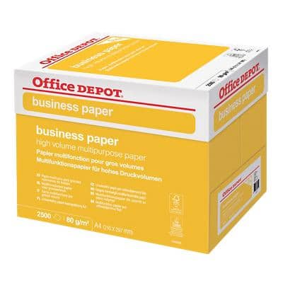 Office Depot Business A4 Kopieerpapier Wit 80 g/m² Glad 2500 Vellen