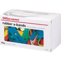 Office Depot X- Elastieken 190 x 25 mm Ø 127 mm Kleurenassortiment 500g