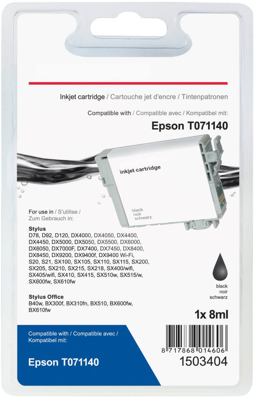 Office Depot Compatibel Epson T0711 Inktcartridge T071140 Zwart