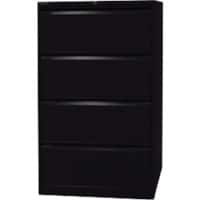 Armoire de classement Bisley Acier 4 Tiroirs Verrouillable 800 x 622 x 1321 mm Noir