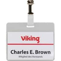 Badges Porte-Nom standard avec Clip Viking en Paysage 90 x 60mm 50 Unités