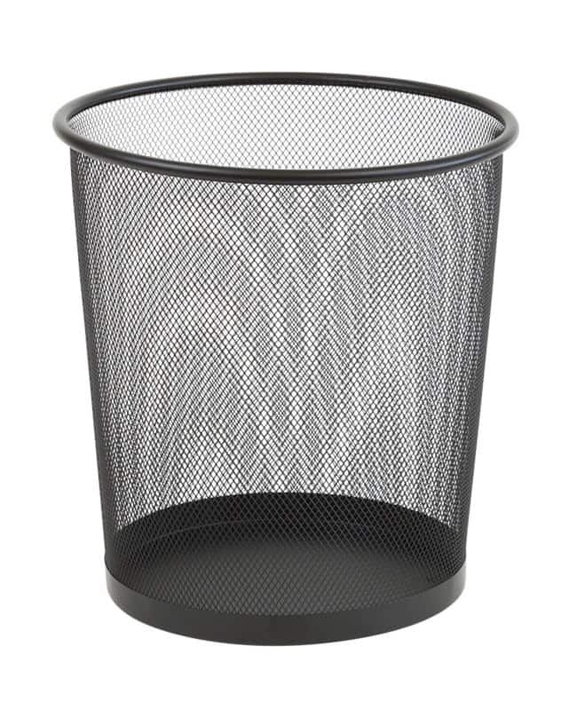 Viking Prullenbak 15 l Zwart Metaal Mesh