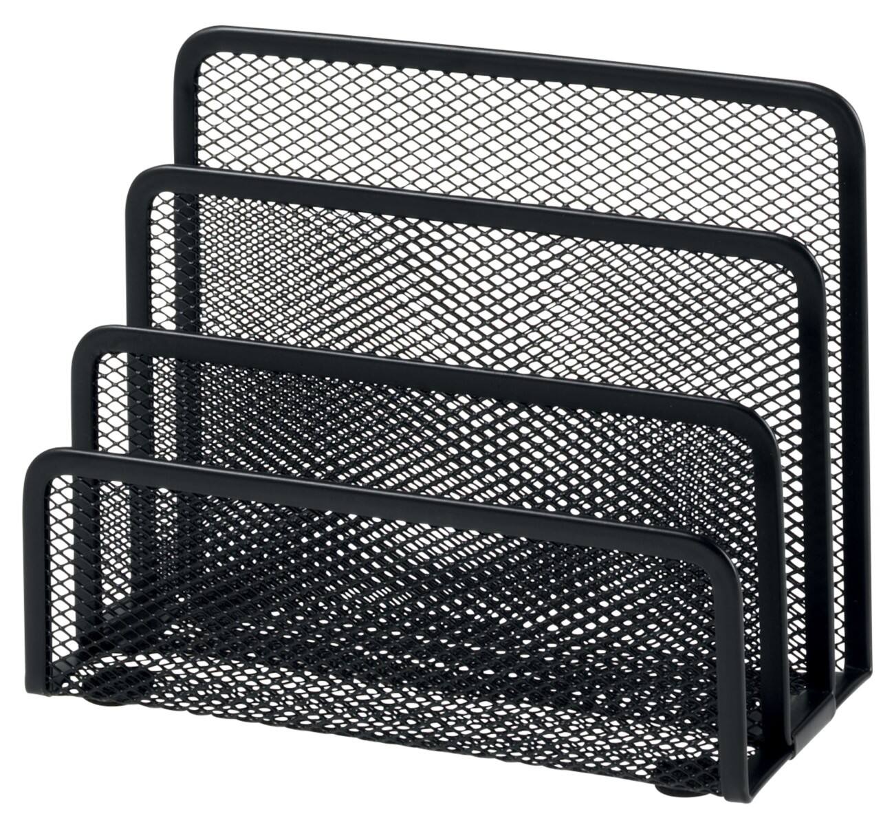 Porte-lettres Office Depot Mesh Fil, métal Noir A4 17,5 x 8 x 13,5 cm