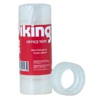 Niceday Plakband 19mm x 10 m Transparant Pak van 8 stuks