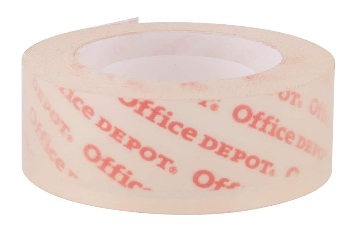 Ruban adhésif Office Depot Noyau petit Polypropylène 19 mm x 33 m Crystal Clear